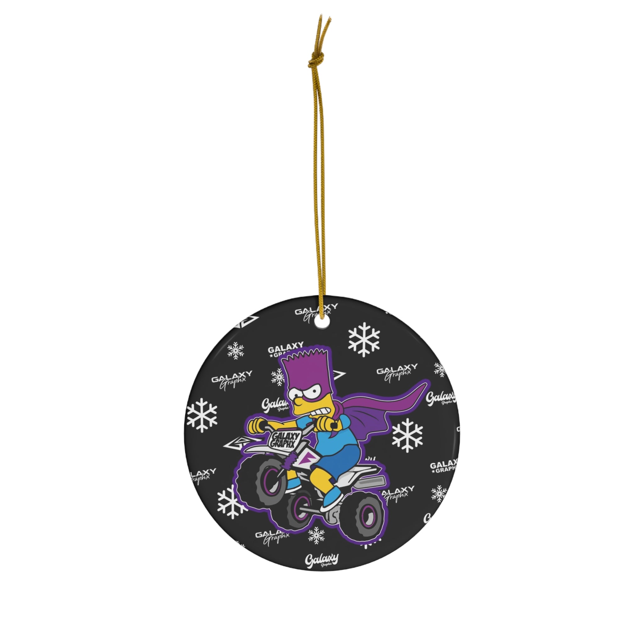 GalaxyGraphx Bartman GG Ceramic Black Holiday Tree Ornament
