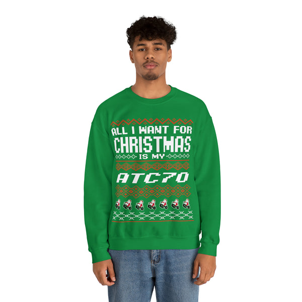ATC70 Ugly Sweater GalaxyGraphx Green Crewneck Sweatshirt