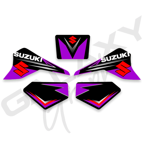 Suzuki LT80 Quadsport Premium Decal Graphics Kit Black & Purple