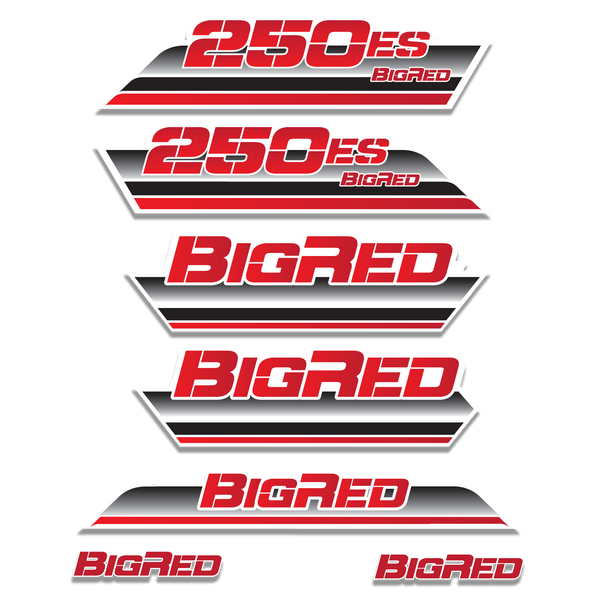 1985 Big Red 250ES Decal Graphics Kit - Silver
