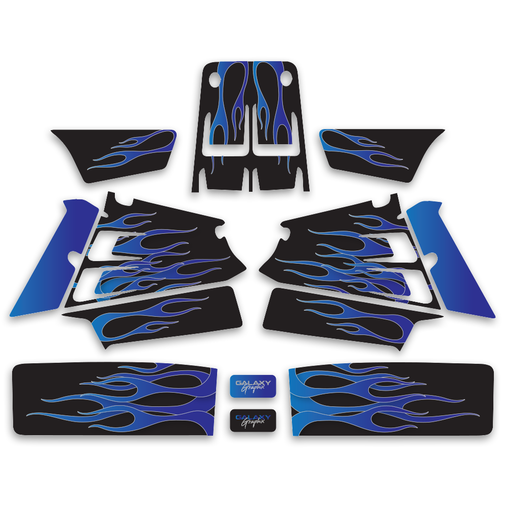 Yamaha Banshee Flames Graphics Kit Assorted Colors GalaxyGraphx