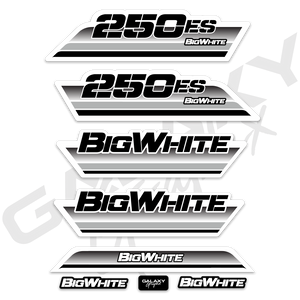 1985 Big White 250ES Decal Graphics Kit - Assorted Colors
