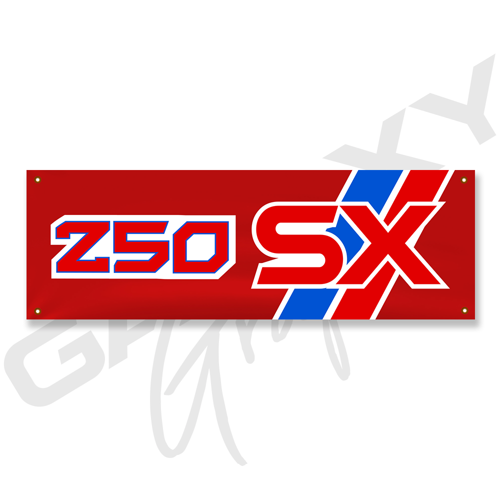 250SX Red Shop Banner Indoor / Outdoor 72 x 24