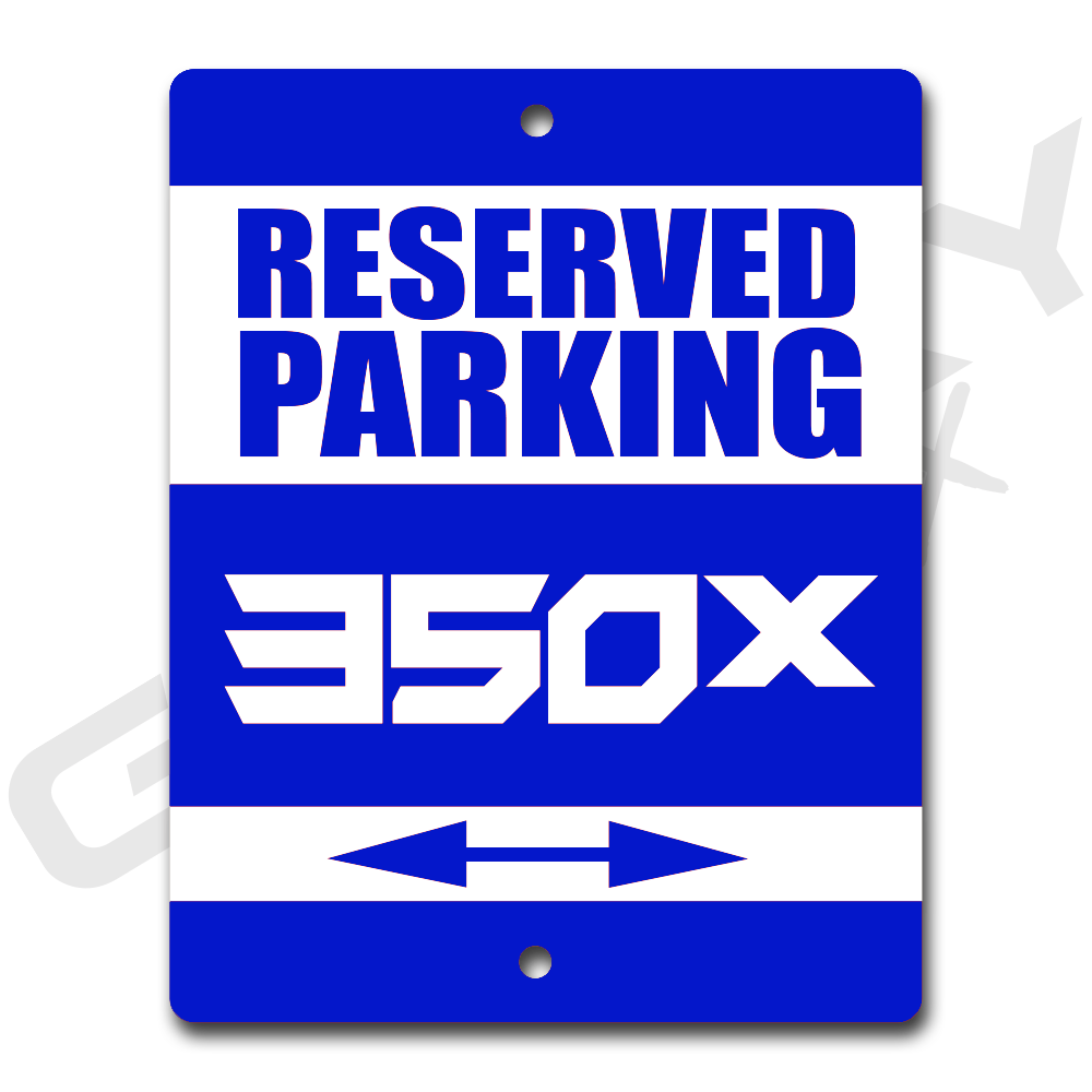 ATC 350X Blue Metal Parking Sign Shop Sign