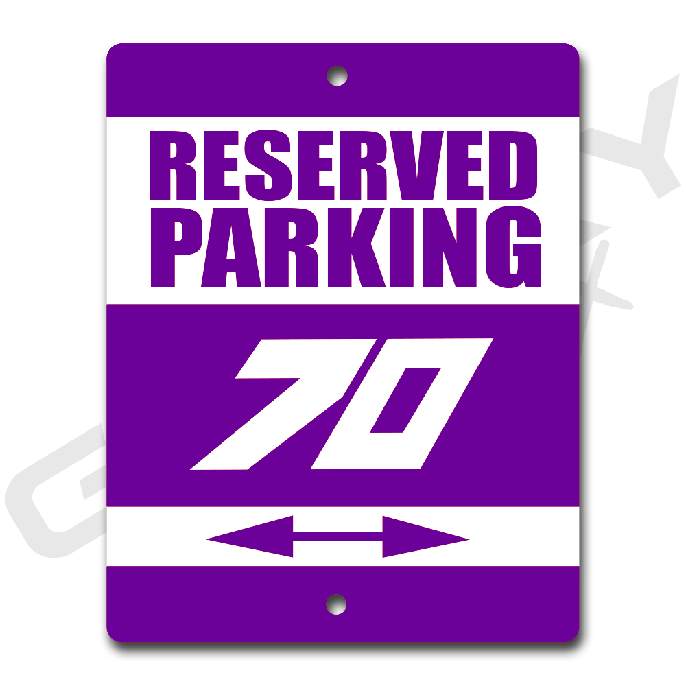 ATC70 Purple Metal Parking Sign Shop Sign