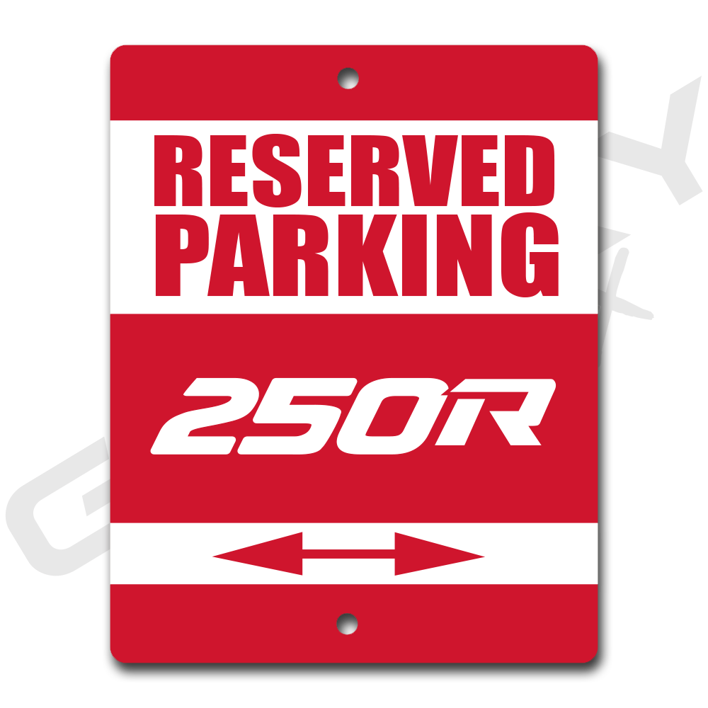 TRX 250R Red Metal Parking Sign Shop Sign