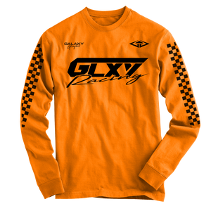 GLXY Racing Safety Orange Long Sleeve T-Shirt