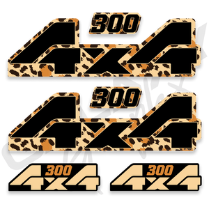 TRX 300 4X4 Decal Graphics Kit Cheetah Black