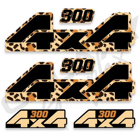 TRX 300 4X4 Decal Graphics Kit Cheetah Black
