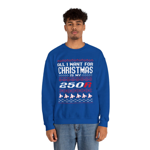 TRX 250R Ugly Sweater GalaxyGraphx Blue Crewneck Sweatshirt