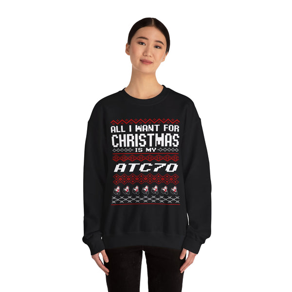 ATC70 Ugly Sweater GalaxyGraphx Black Crewneck Sweatshirt