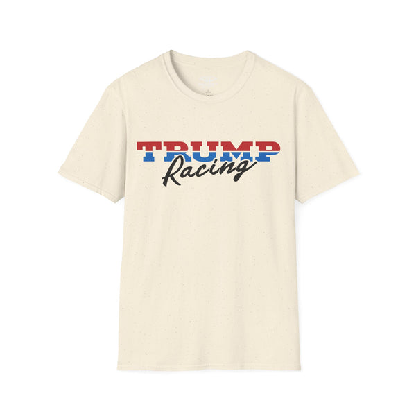 TRUMP Racing White Tee FRONT & BACK