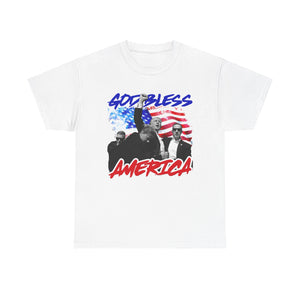 TRUMP God Bless America Wht Tee