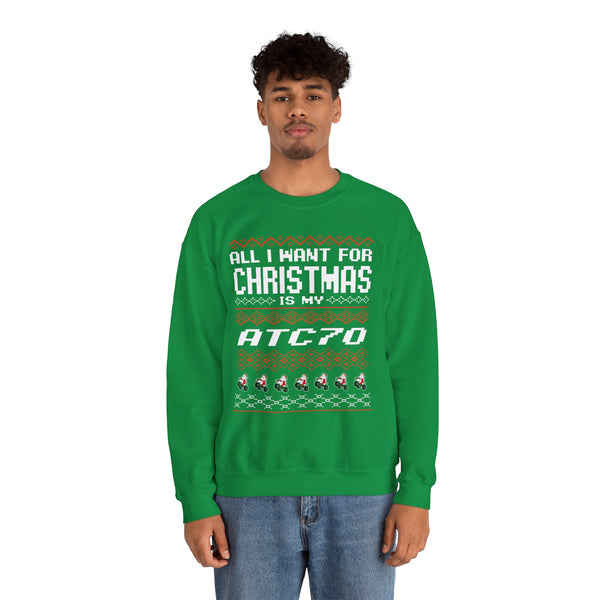 ATC70 Ugly Sweater GalaxyGraphx Green Crewneck Sweatshirt