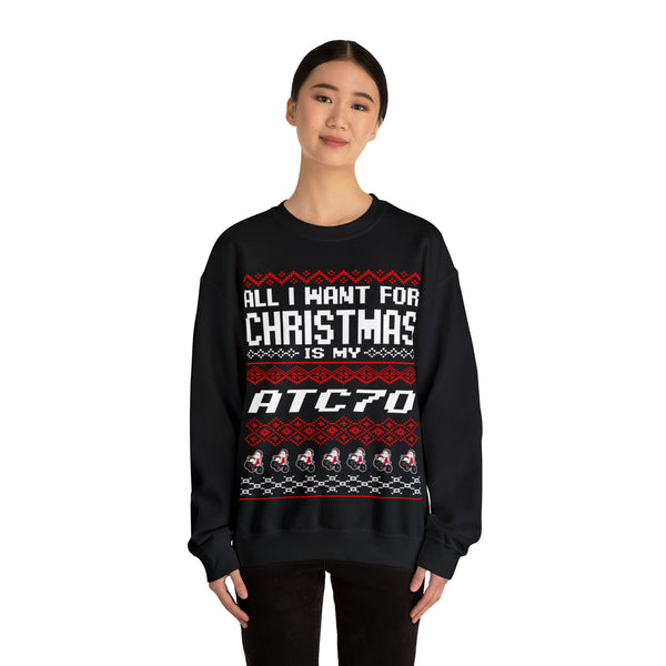 ATC70 Ugly Sweater GalaxyGraphx Black Crewneck Sweatshirt