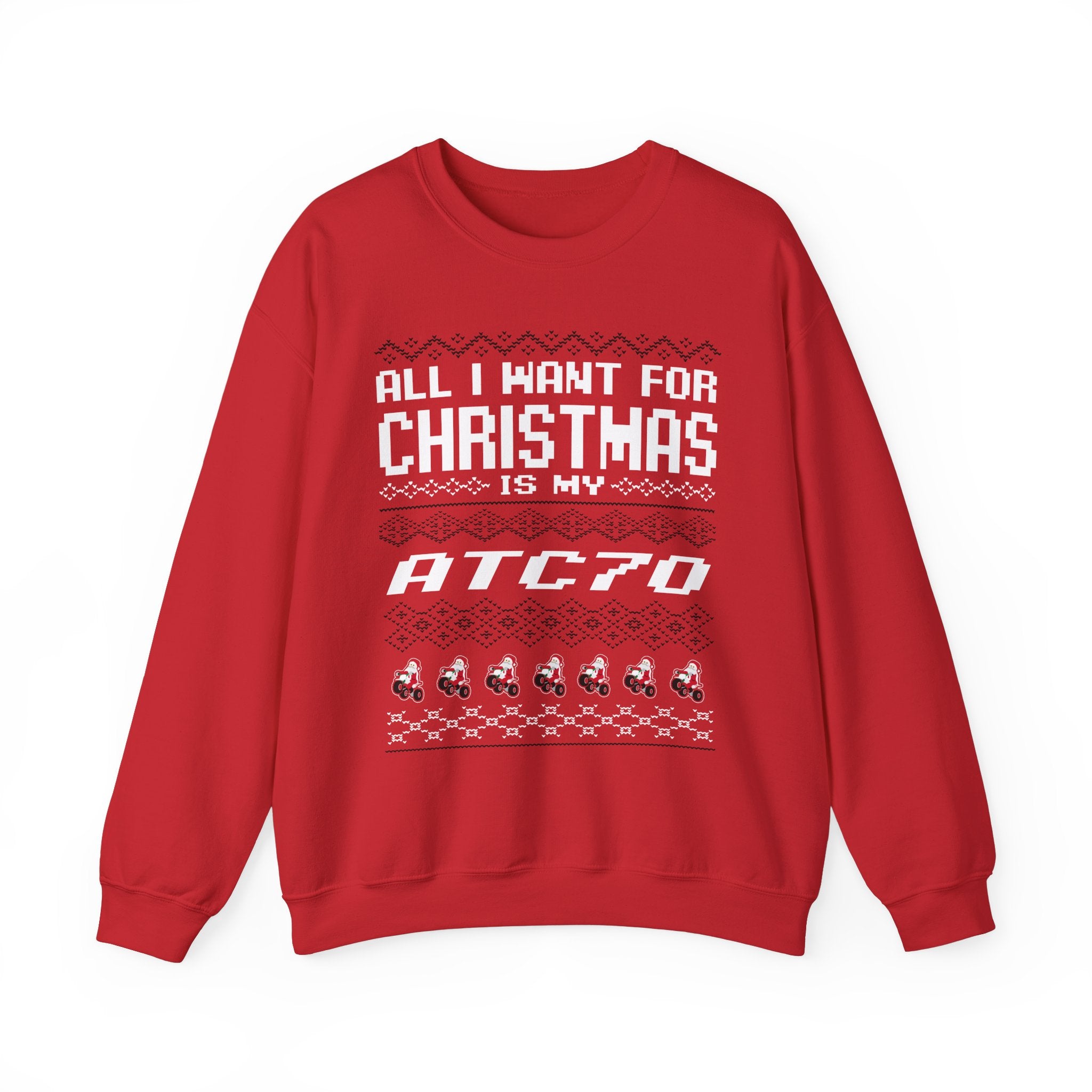 Ugly Sweater ATC70 GalaxyGraphx Red Crewneck Sweatshirt