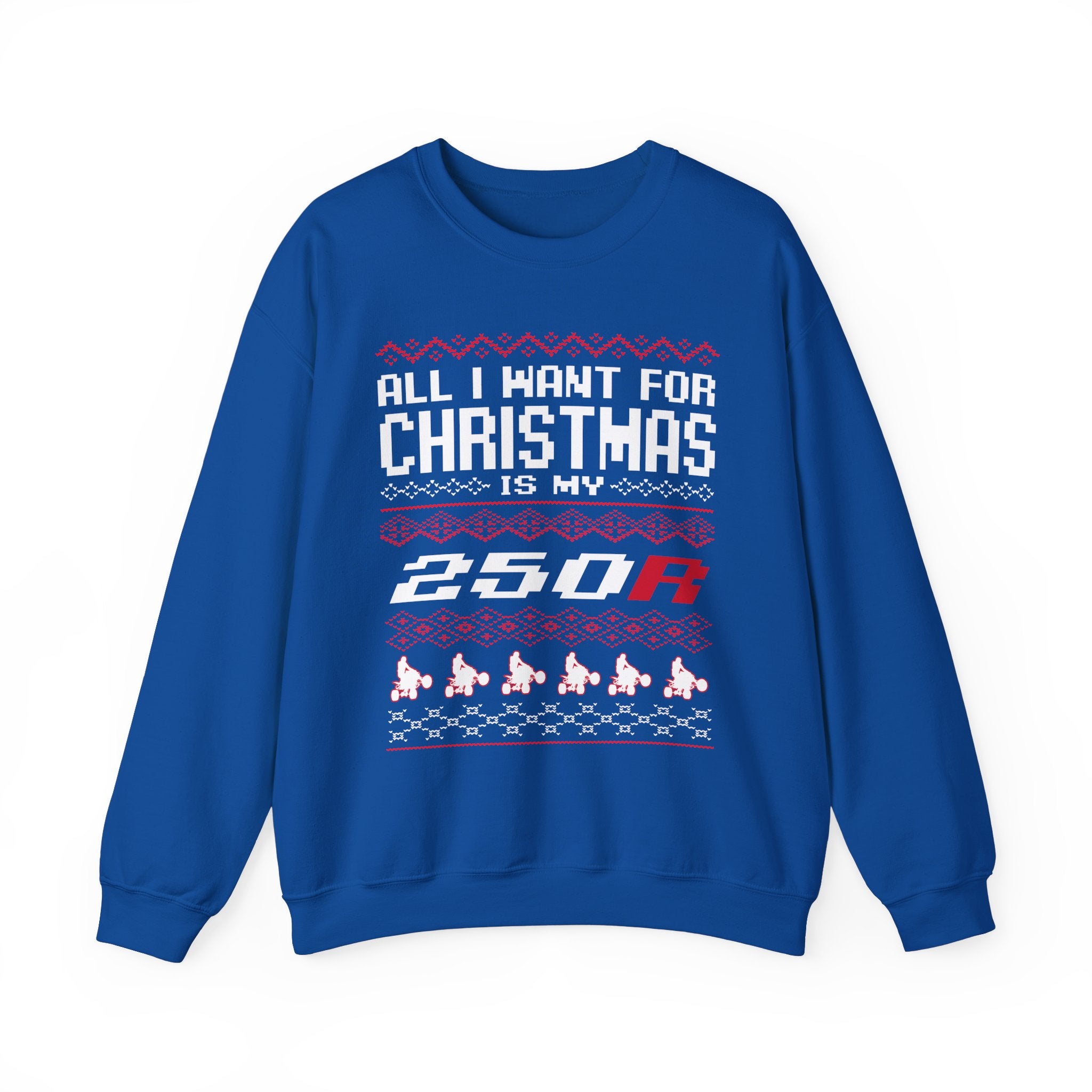 TRX 250R Ugly Sweater GalaxyGraphx Blue Crewneck Sweatshirt