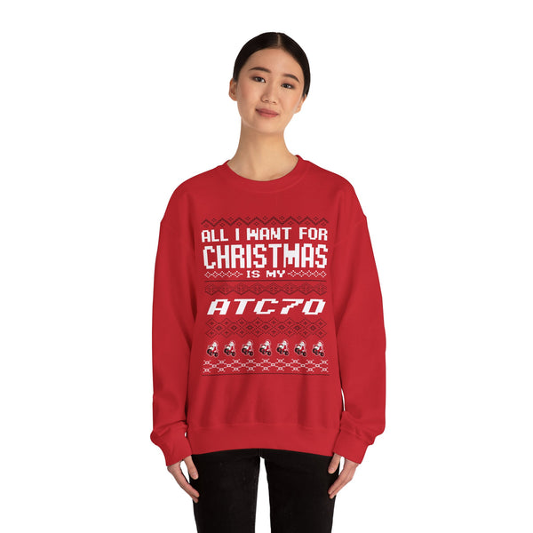 Ugly Sweater ATC70 GalaxyGraphx Red Crewneck Sweatshirt