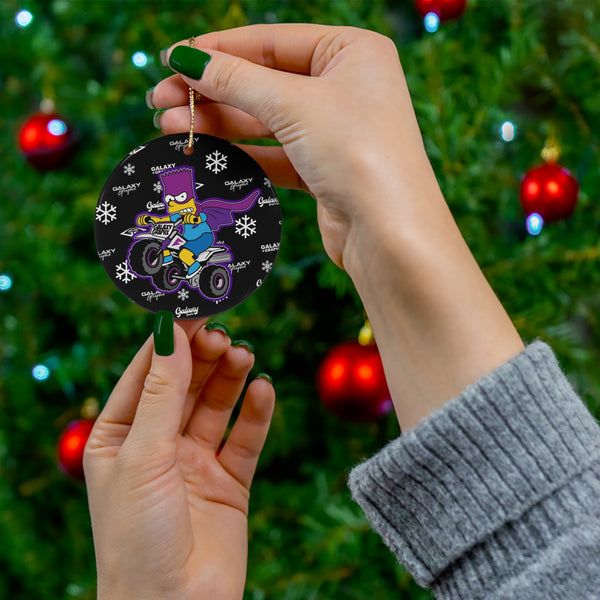 GalaxyGraphx Bartman GG Ceramic Black Holiday Tree Ornament