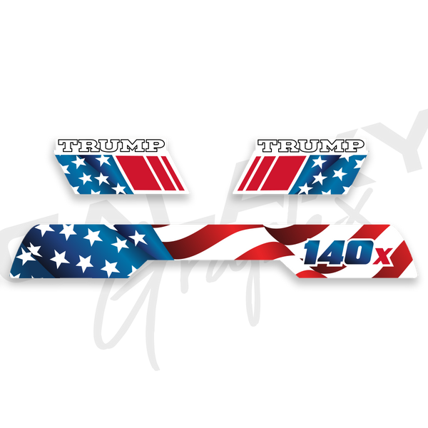 1985 ATC70 TRUMP American Flag Premium Decal Graphics Kit