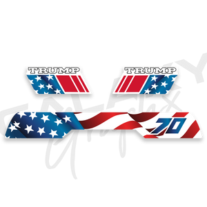 1985 ATC70 TRUMP American Flag Premium Decal Graphics Kit