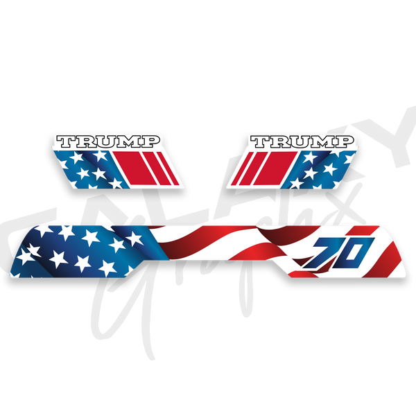 1985 ATC70 TRUMP American Flag Premium Decal Graphics Kit