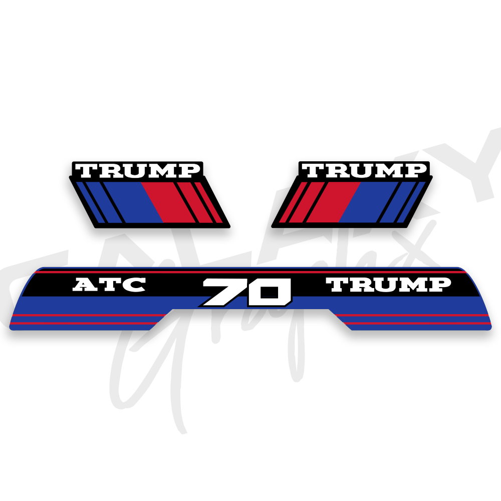 1985 ATC70 TRUMP Premium Decal Graphics Kit Black