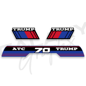 1985 ATC70 TRUMP Premium Decal Graphics Kit Black