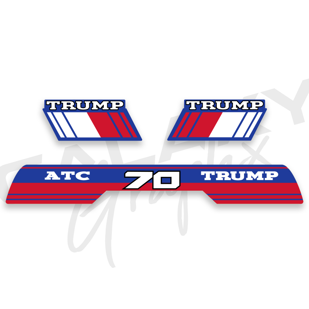 1985 ATC70 TRUMP Premium Decal Graphics Kit Blue