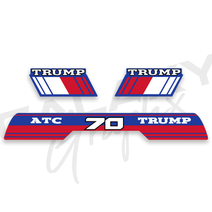 1985 ATC70 TRUMP Premium Decal Graphics Kit Blue