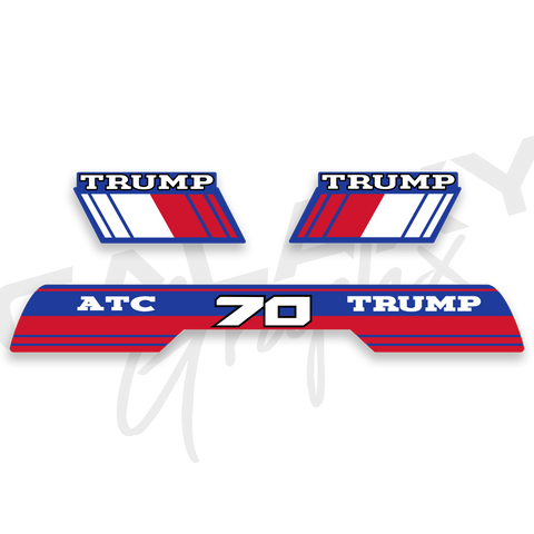 1985 ATC70 TRUMP Premium Decal Graphics Kit Blue