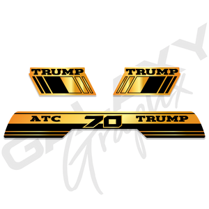 1985 ATC70 TRUMP Golden Age Premium Decal Graphics Kit Black