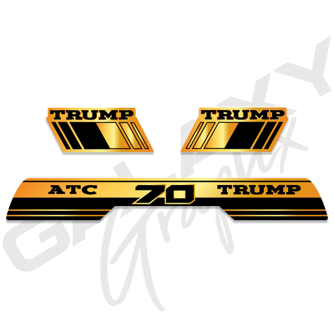 1985 ATC70 TRUMP Golden Age Premium Decal Graphics Kit Black