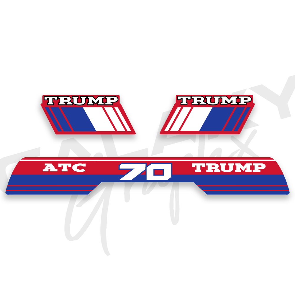 1985 ATC70 TRUMP Premium Decal Graphics Kit Red