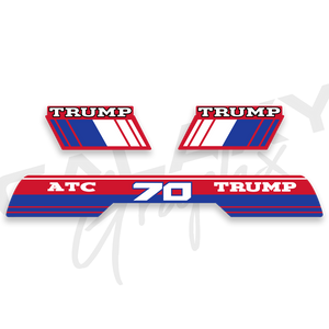 1985 ATC70 TRUMP Premium Decal Graphics Kit Red