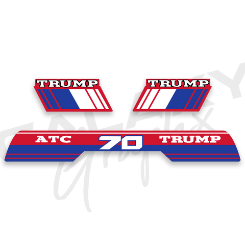 1985 ATC70 TRUMP Premium Decal Graphics Kit Red