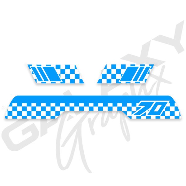 1985 ATC70 CHECKER Premium Decal Graphics Kit