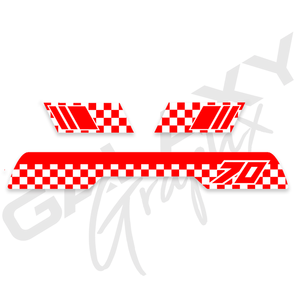 1985 ATC70 CHECKER Premium Decal Graphics Kit