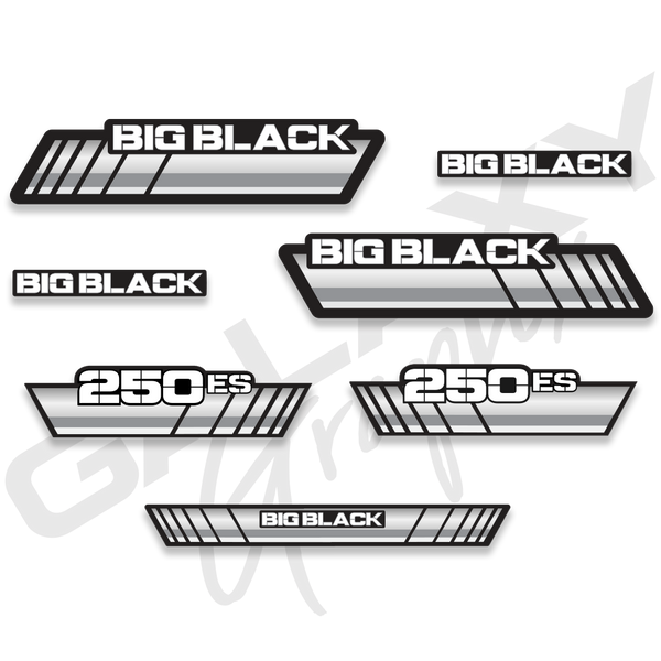 1986 BIG BLACK 250es Premium Decal Graphics Kit Red