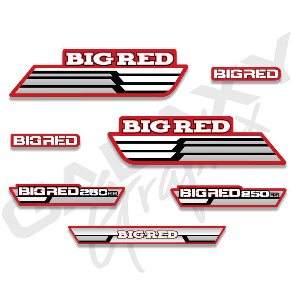 1987 Big Red ATC 250ES Decal Graphics Kit Black