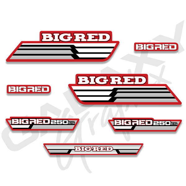 1987 Big Red ATC 250ES Decal Graphics Kit Original Red