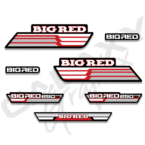 1987 Big Red ATC 250ES Decal Graphics Kit Original Red