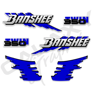 Yamaha Banshee 1991 1992 1993 Premium Decal Graphics Kit Blue