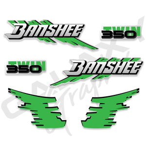 Yamaha Banshee 1991 1992 1993 Premium Decal Graphics Kit Green