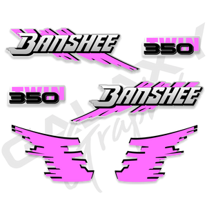 Yamaha Banshee 1991 1992 1993 Premium Decal Graphics Kit Pink