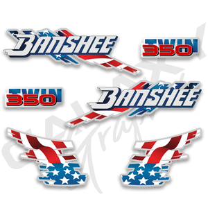 Yamaha Banshee 1991 1992 1993 Premium Decal Graphics Kit American Flag