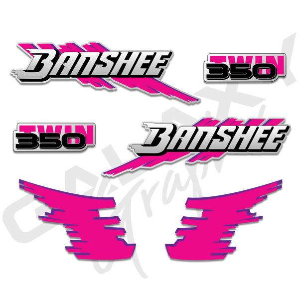 1991 Yamaha Banshee Decal Graphics Kit Pink Purple – GalaxyGraphx