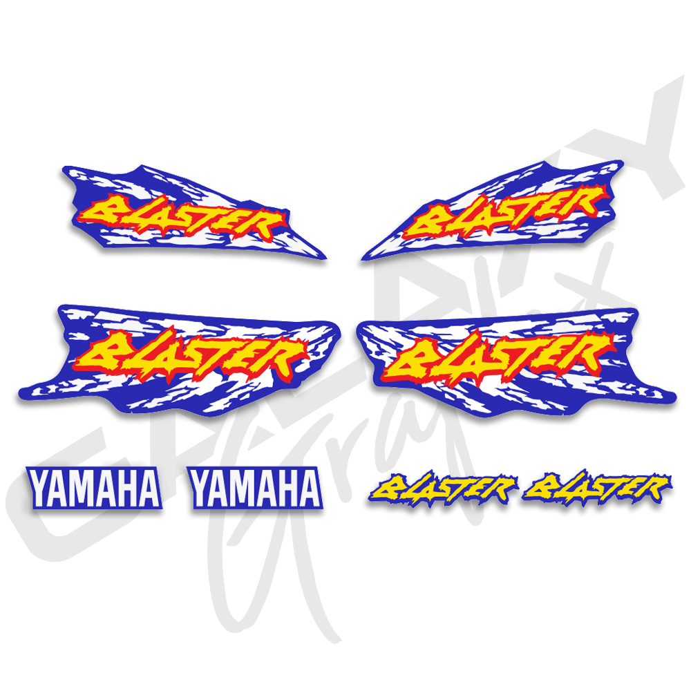 Blaster Graphics Kit 1996 Yamaha Blaster Decal Graphics Kit – GalaxyGraphx