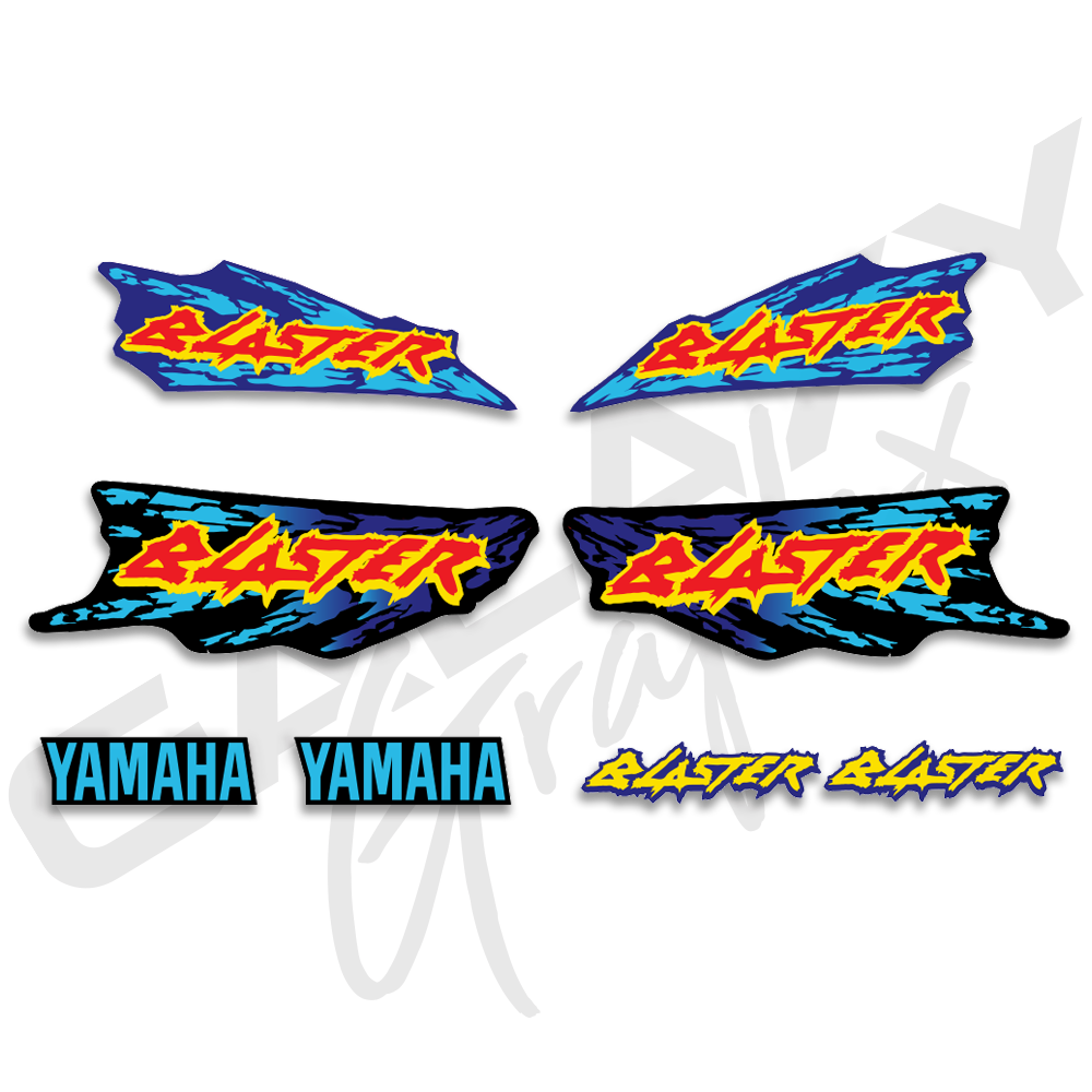 Blaster Graphics Kit 1997 Yamaha Blaster Decal Graphics Kit – GalaxyGraphx