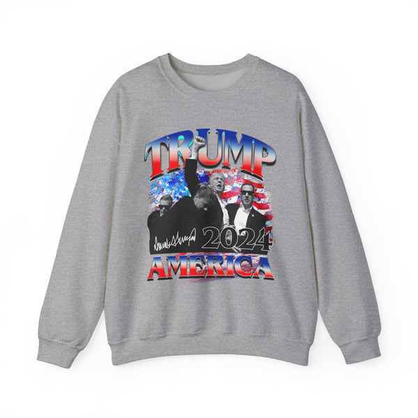 TRUMP AMERICA Vintage Style Black Crewneck Sweatshirt